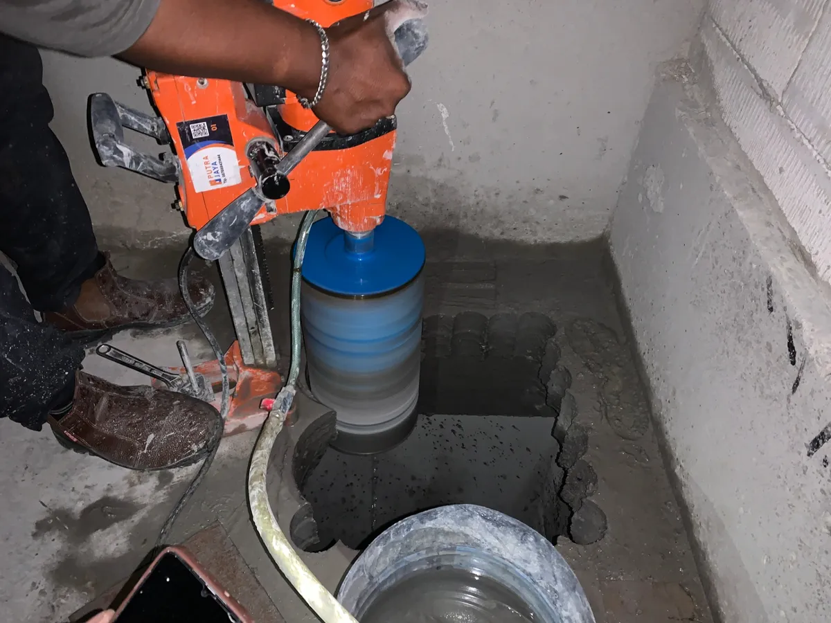 Pekerjaan Coring Lantai Pembuatan Shaft Trinity Tower Kuningan