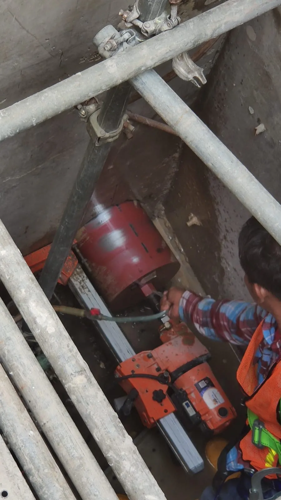 Pekerjaan Coring Dinding WWTP PT Givaudan Deltamas